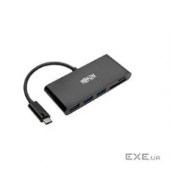 3-Port USB-C Hub with Card Reader, USB-C to 3x USB-A Ports and SD Reader, USB 3.0, B (U460-003-3AMB)