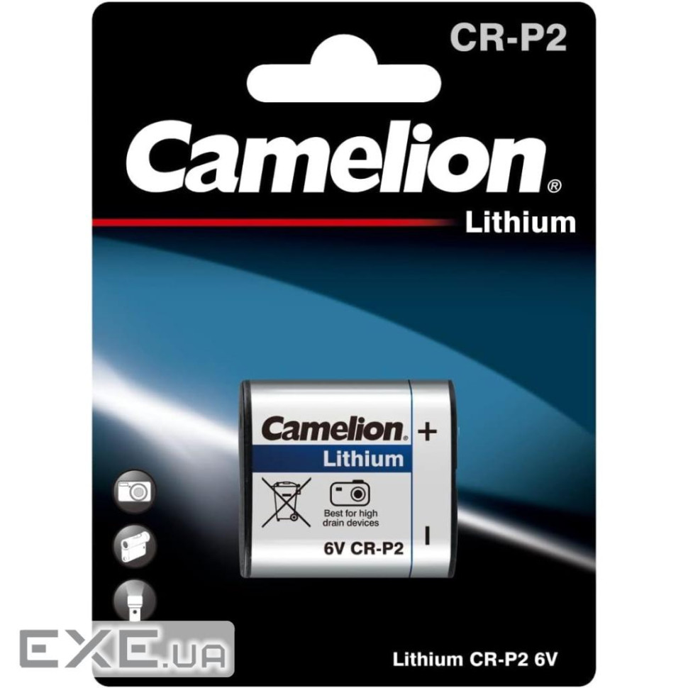 Батарейка CR-P2 Photo 6V 1400mAh Lithium BP1 Camelion (CR-P2-BP1)