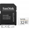 Карта пам'яті SANDISK microSDHC High Endurance 32GB UHS-I U3 V30 Class 10 + SD-a (SDSQQNR-032G-GN6IA)