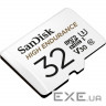 Карта пам'яті SANDISK microSDHC High Endurance 32GB UHS-I U3 V30 Class 10 + SD-a (SDSQQNR-032G-GN6IA)