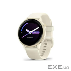 Смарт-годинник Garmin vivoactive 6, Bone/Lunar Gold, GPS смарт-годинник (010-02985-01)