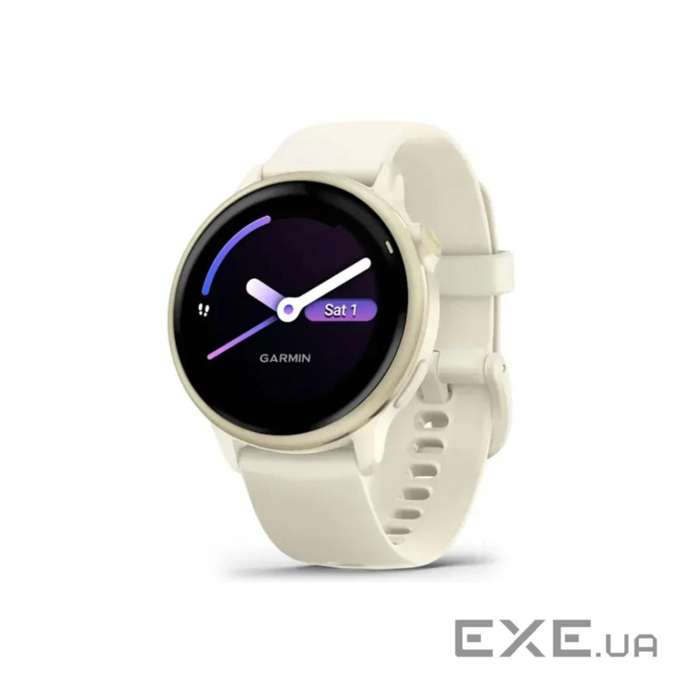 Смарт-годинник Garmin vivoactive 6, Bone/Lunar Gold, GPS смарт-годинник (010-02985-01)