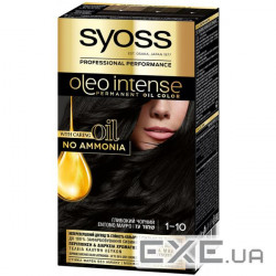 Фарба для волосся Syoss Oleo Intense 1-10 Глибокий чорний 115 мл (8410436218290)