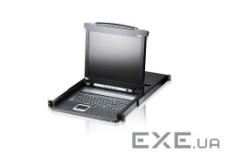 8-портовий KVM комутатор Slideaway з 17" LCD екраном, 19 '', 2 кабелю в комплекті (CL1008M-ATA-RG)