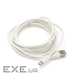 Кабель USB 2.0 (AM / Miсro 5 pin) 2,0м, білий, Пакет (05104) (05104)