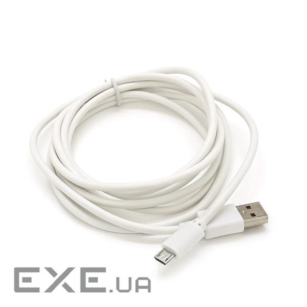 Кабель USB 2.0 (AM / Miсro 5 pin) 2,0м, білий, Пакет (05104) (05104)