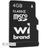 Карта пам'яті WIBRAND microSDHC 4GB Class 4 (WICDC4/4GB)