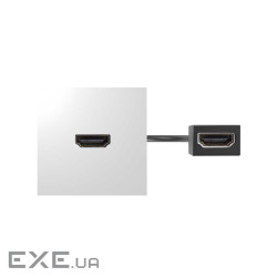 Модуль з адаптером, прохідний HDMI "мама-мама", білий, Simon400 (40001194-030)