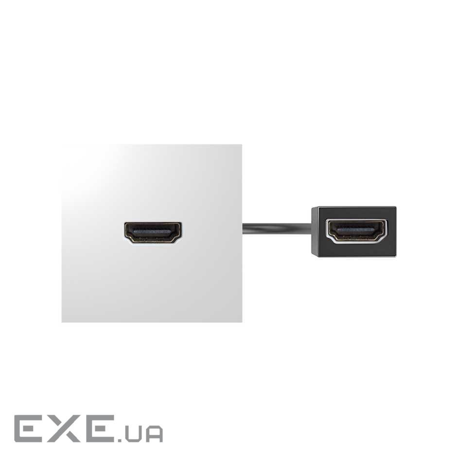Модуль з адаптером, прохідний HDMI "мама-мама", білий, Simon400 (40001194-030)