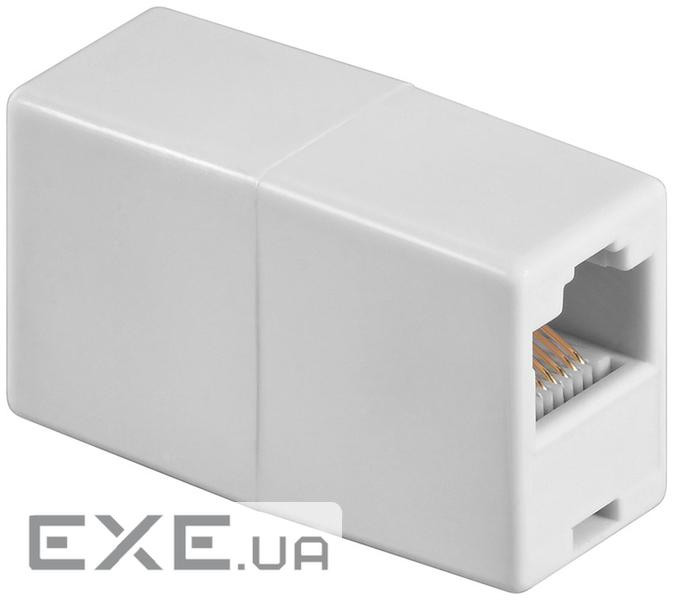 Перехідник мережевий RJ45 UTP5e F/F,RJ45 адаптер ISDN 1:1 8P8C,білий (75.09.3058-100) (75.09.3058-100)