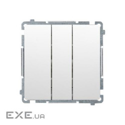 Выключатель Basic трехклавишный, белый (BMW31.01/11)