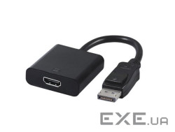 Перехідник моніторний DisplayPort-HDMI M/F (HDMIекран),v1.1 1080p 0.15m D=6.0mm,чорний (78.01.4374-1 (78.01.4374-1