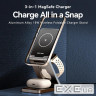 Зарядний пристрій 15W 3-in-1 Magnetic Wireless Fast Charger Gray Vention (FGFH0)