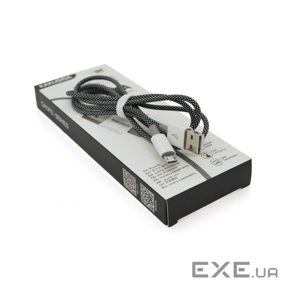Дата кабель USB 2.0 AM to Micro 5P 1.0m KSC-723 GAOFEI Black 2.4A iKAKU (KSC-723-B)