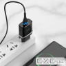 Зарядний пристрій HOCO C12Q Smart USB QC3.0 + cable USB to USB-C 18W Black (6931474716293)