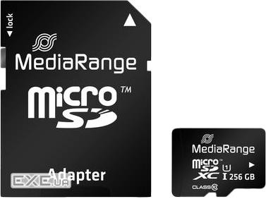 Карта пам'яті MEDIARANGE microSDXC 256GB UHS-I Class 10 + SD-adapter (MR946)