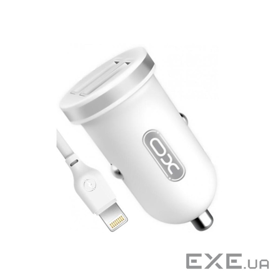 Зарядний пристрій XO 2xUSB 2.1A + cable USB to Lightning white (TZ08-L-WH)