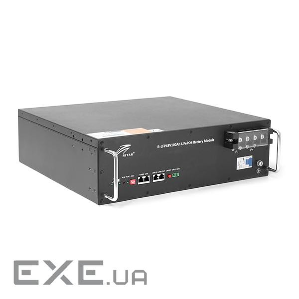 Акумуляторна батарея Ritar LiFePO4 51.2V 100Ah 5120Wh BMS100@16S для монтажу у сті (R-LFP 48V 100Ah) (R-LFP 48V 100Ah)
