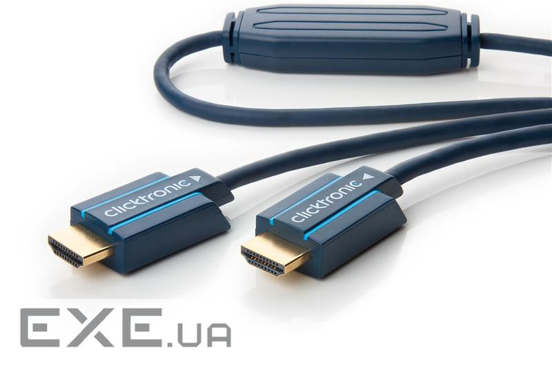 Кабель монітора-сигнальний HDMI M/M 20.0m,HS+HEC+ARC 4K@60Hz Casual 3D,синій (75.03.9085-1) (75.03.9085-1)