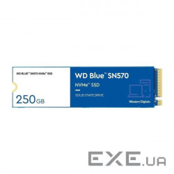 Твердотільний накопичувач SSD M.2 WD Blue SN570 250GB NVMe PCIe 3.0 4x 2280 TLC (WDS250G3B0C) SSD M.2 WD Blue SN570 250GB NVMe PCIe 3.0 4x 2280 TLC (WDS250G3B0C)