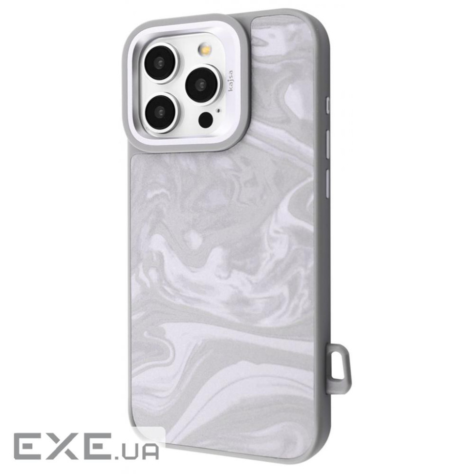 Чехол Kajsa Fluid Art with Magnetic Ring iPhone 16 Pro Max gray (65328 gray)