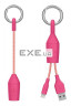 Кабель-брелок BELKIN USB 2.0 Lightning charge CARABINER cable, Pink (F8J173bt06INPNK)