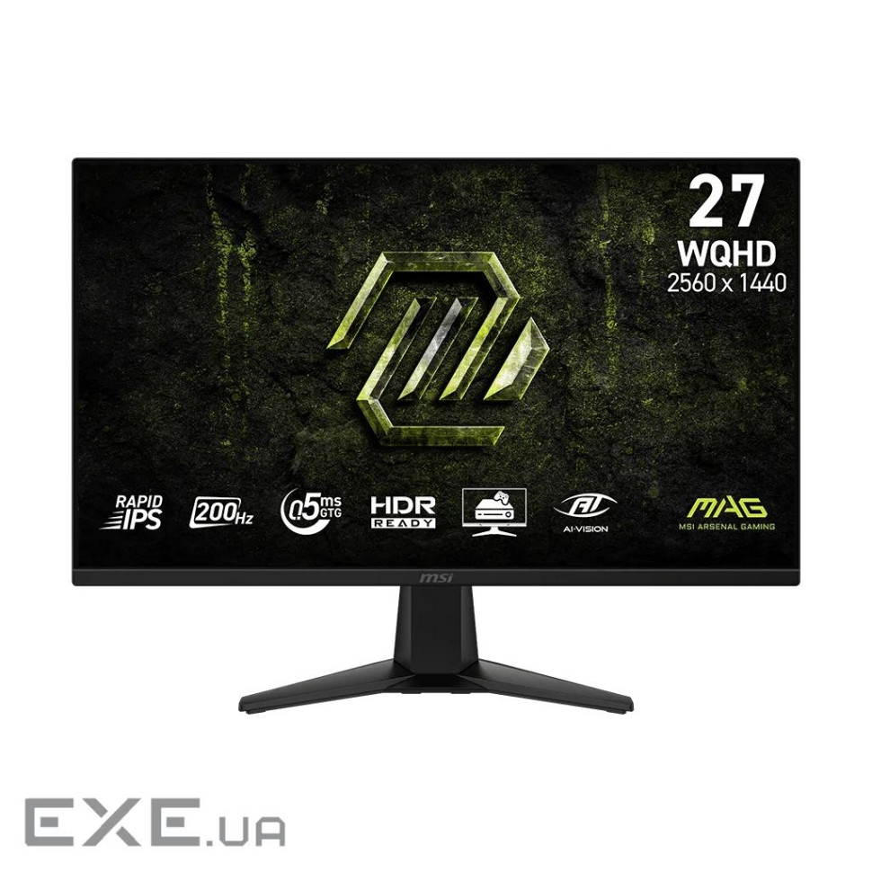 Монітор IPS 27" WQHD (2560 x 1440) 0.5ms 200Hz 178 /178/DP/2HDMI MSI MAG 275QF E20