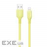 Дата кабель USB 2.0 AM to Lightning 1.0m soft silicone yellow ColorWay (CW-CBUL043-Y)