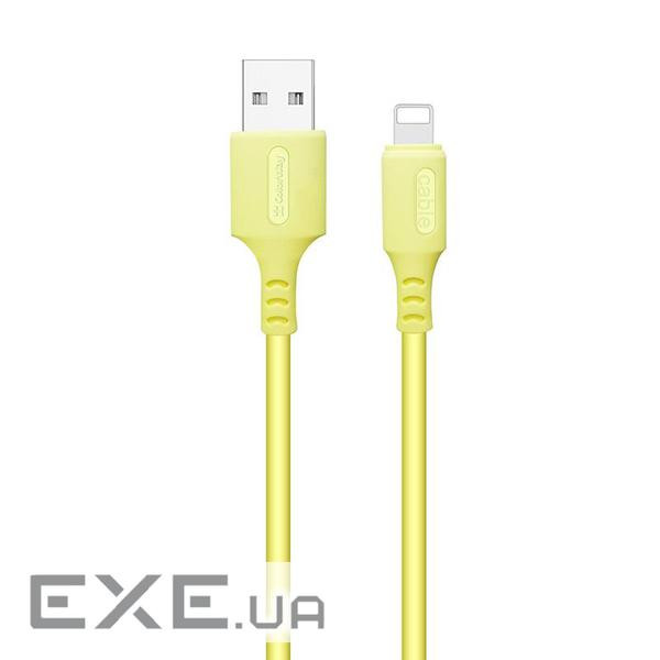 Дата кабель USB 2.0 AM to Lightning 1.0m soft silicone yellow ColorWay (CW-CBUL043-Y)