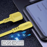 Дата кабель USB 2.0 AM to Lightning 1.0m soft silicone yellow ColorWay (CW-CBUL043-Y)