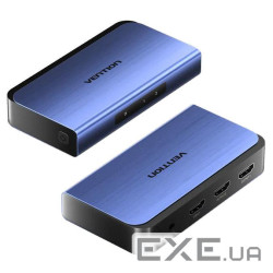 Сплітер HDMI 2.0 UHD 4K 60Hz 3D, HDCP 1x2 ports Blue Aluminum Alloy Vention (AKEL0-EU) HDMI 2.0 UHD 4K 60Hz 3D, HDCP 1x2