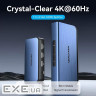 Сплітер HDMI 2.0 UHD 4K 60Hz 3D, HDCP 1x2 ports Blue Aluminum Alloy Vention (AKEL0-EU) HDMI 2.0 UHD 4K 60Hz 3D, HDCP 1x2