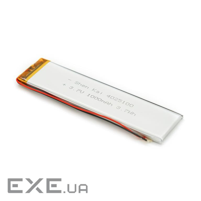 Літій-полімерний акумулятор 4*25*100mm(Li-ion 3.7В 1000мА&middot,ч) (4025100) ) (4025100)