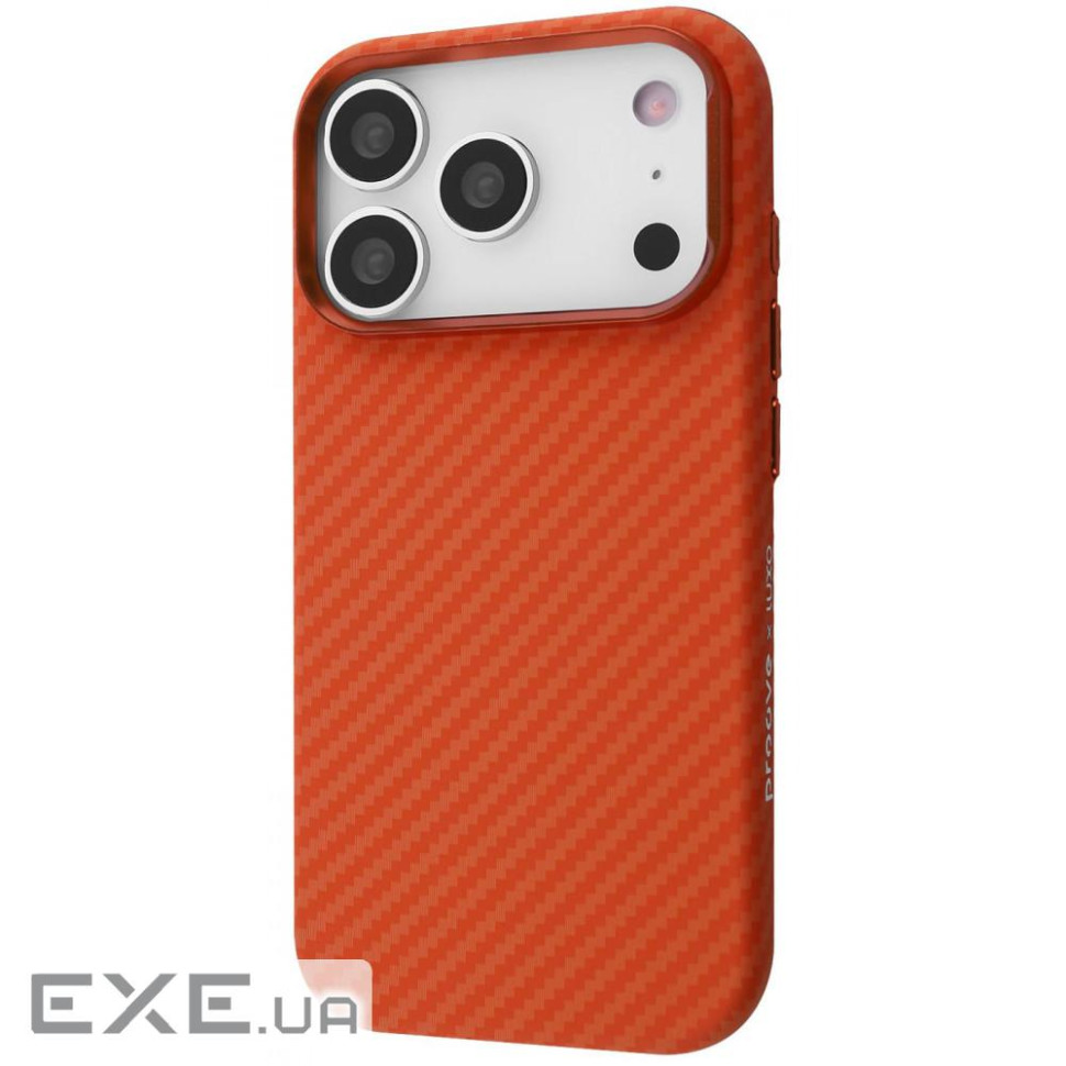 Чехол Gleam Case with Magnetic Ring iPhone 17 Pro orange fiber (PCGCIP17P078)