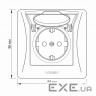 Розетка Videx BINERA 1ая с заземлением и крышкой серебр (VF-BNSK1GС-SS)