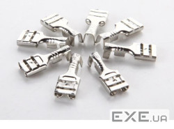 Клема F2 мама, 6.3 мм, дріт 0.5-2.5, ізол (F2 мама з силіконовим ковпачком) )