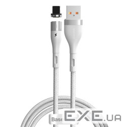 Кабель Baseus Zinc Magnetic USB 2.0 to Lightning 2.4A 1M Білий (CALXC-K02) (CALXC-K02 1м )
