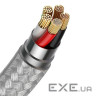 Кабель Baseus Zinc Magnetic USB 2.0 to Lightning 2.4A 1M Білий (CALXC-K02) (CALXC-K02 1м )