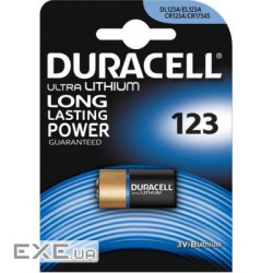 Батарейка Duracell CR 123 / DL 123 * 1 (5000394123106 / 5000784)