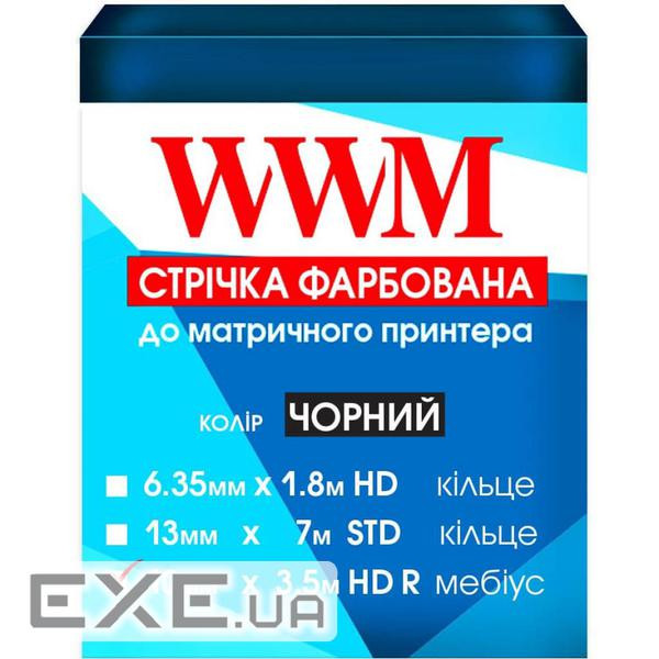 Стрічка до принтерів 10мм х 3.5м HD (П.) Black WWM (R10.3.5HR)