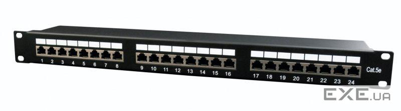 Патч-панель 19" 24xRJ-45 FTP cat.5е, 1U, тип 110 Cablexpert (NPP-C524-002)
