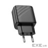 Мережевий зарядний пристрій HOCO CS23A Sunlight dual port PD30W+QC3.0 charger Black (6942007609944)