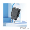 Мережевий зарядний пристрій HOCO CS23A Sunlight dual port PD30W+QC3.0 charger Black (6942007609944)