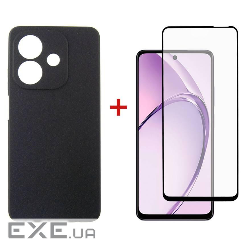 Чeхол-накладка Dengos Carbon для Oppo A40/A40m Black (DG-KM-159) + защитное стекло