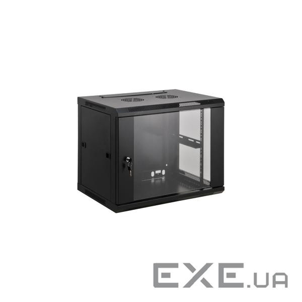Шафа настінна Kingda 9U 19" 600x450 RAL9004 (KD-007-6409)