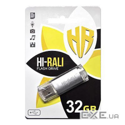 Флеш-накопичувач Hi-Rali 32 GB Rocket series Silver (HI-32GBVCSL)