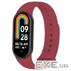 Силіконовий ремінець BeCover для Xiaomi Mi Smart Band 8 Red Wine (709411)