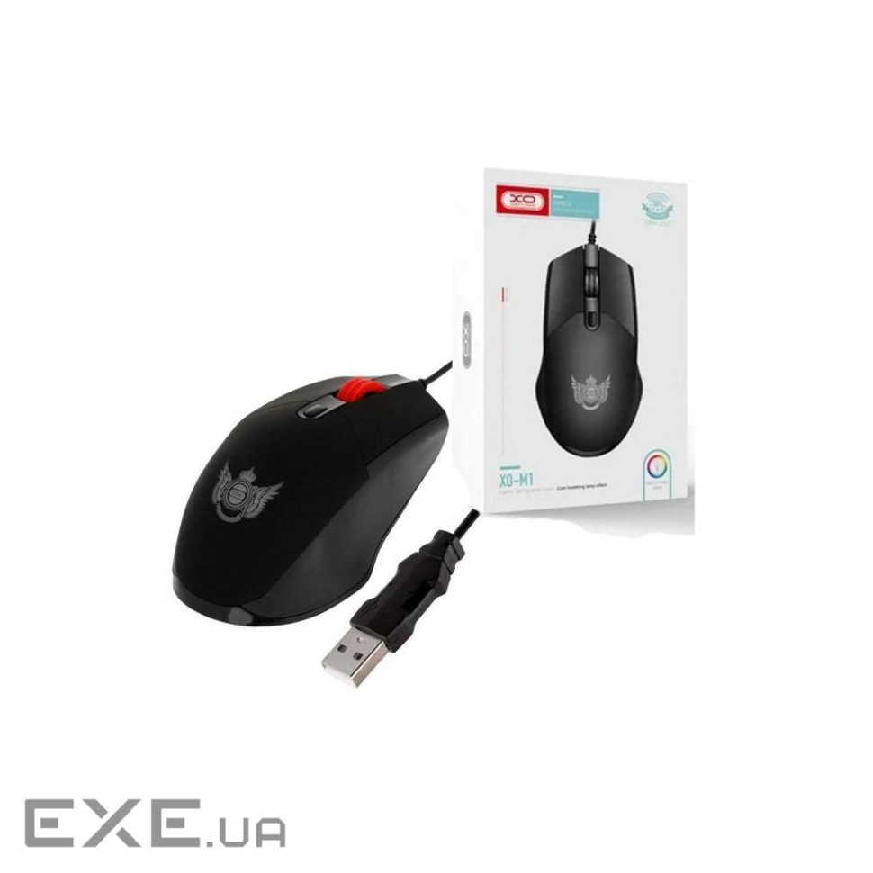 Миша XO M1 RGB Black (XO-M1-BK)