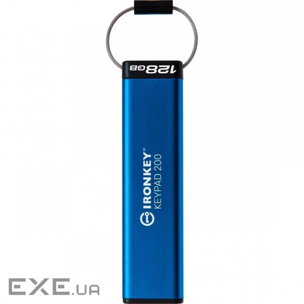 Флеш-накопитель USB3.2 128GB Kingston IronKey Keypad 200 Type-C Blue (IKKP200C/128GB)