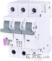 Автоматичний вимикач ETI ETIMAT 6 3p C 10А (6 kA) (2145514)